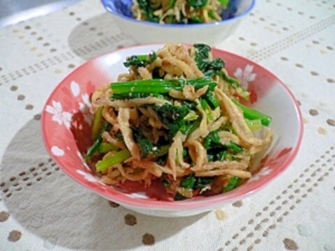 切干大根とほうれん草のゴマ和え